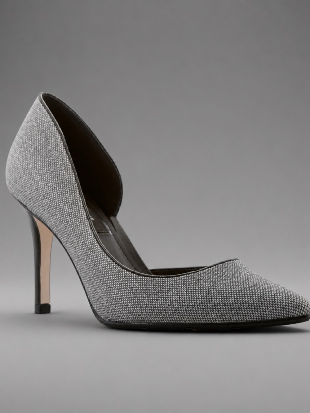 Whbm Athena Silver Glitter Pointed  Heels